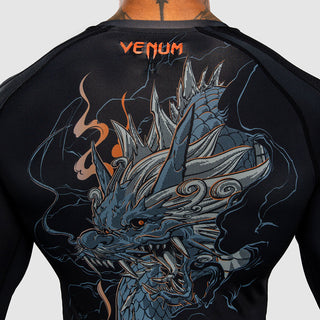 Rashguard Venum Thunder Dragon lange Ärmel Schwarz-Combat Arena