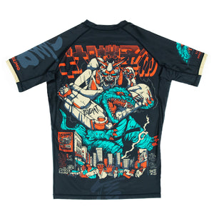 Rashguard Half Sumo Kaiju gegen Mecha 