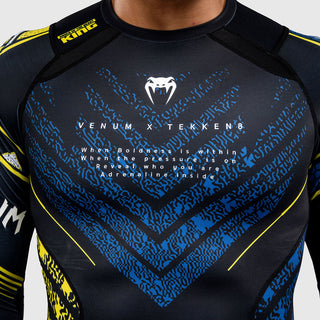 Rashguard Venum Tekken 8 King langärmlig Schwarz-Gelb 