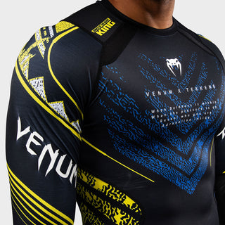 Rashguard Venum Tekken 8 King langärmlig Schwarz-Gelb 