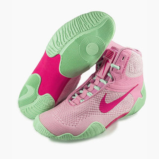 Ringerschuhe-Wrestling Nike Tawa Rosa-grün-Combat Arena