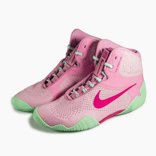 Ringerschuhe-Wrestling Nike Tawa Rosa-grün-Combat Arena