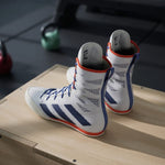 Boxschuhe Adidas Box Hog 4 Weiß-Blau 