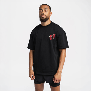T-shirt Boxraw Death Before Dishonor Oversize Nero-Combat Arena