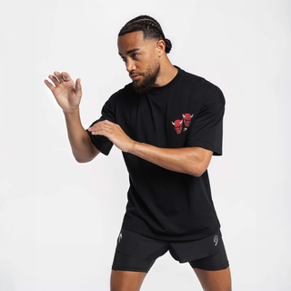 T-shirt Boxraw Death Before Dishonor Oversize Nero-Combat Arena