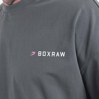 T-shirt Boxraw We Don't Play Boxing Oversize Grigio-rosa-Combat Arena
