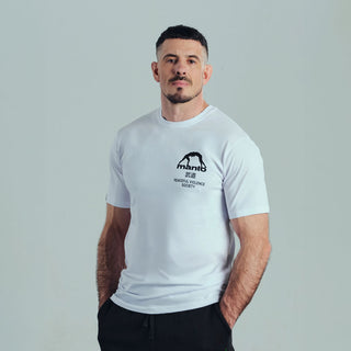T-shirt Manto Society Bianco-Combat Arena