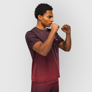 T-shirt Venum Dry Tech Giant Shift Nero-rosso-Combat Arena