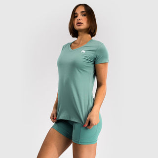 T-shirt donna Venum Essential Verde acqua-Combat Arena