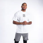 T-shirt Boxraw HRDR FSTR SMTR Oversize Weiß