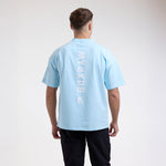 T-shirt Boxraw Lineal Oversize Blau 
