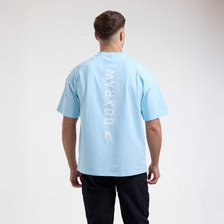 T-shirt Boxraw Lineal Oversize Blau 