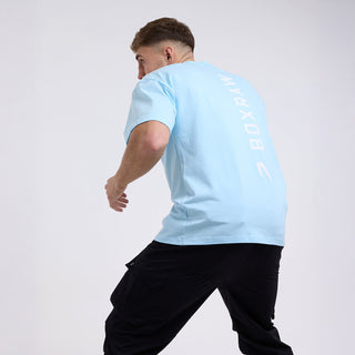 T-shirt Boxraw Lineal Oversize Blau 