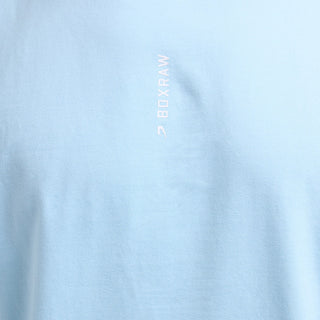 T-shirt Boxraw Lineal Oversize Blau 