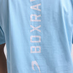 T-shirt Boxraw Lineal Oversize Blau 