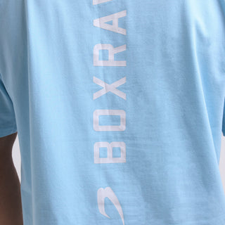 T-shirt Boxraw Lineal Oversize Blau 