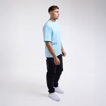 T-shirt Boxraw Lineal Oversize Blau 