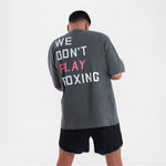T-shirt Boxraw We Don't Play Boxing Oversize Grau-rosa 