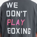 T-shirt Boxraw We Don't Play Boxing Oversize Grau-rosa 