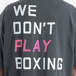 T-shirt Boxraw We Don't Play Boxing Oversize Grau-rosa 