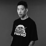 T-shirt oversize Manto Treasure Zone Schwarz 