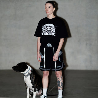 T-shirt oversize Manto Treasure Zone Schwarz 