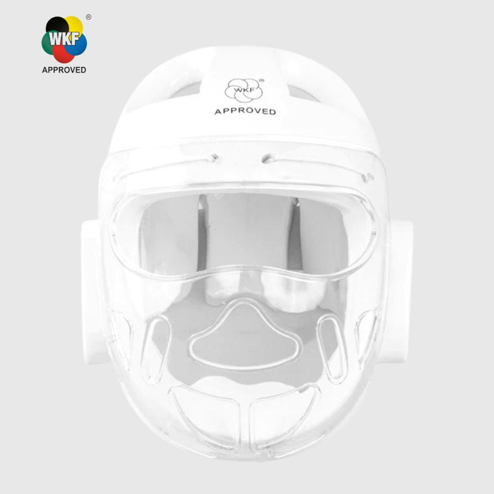 WKF Kopfschutz Karate - Wettkampftauglicher Schutzhelm Mit Gesichtsmaske