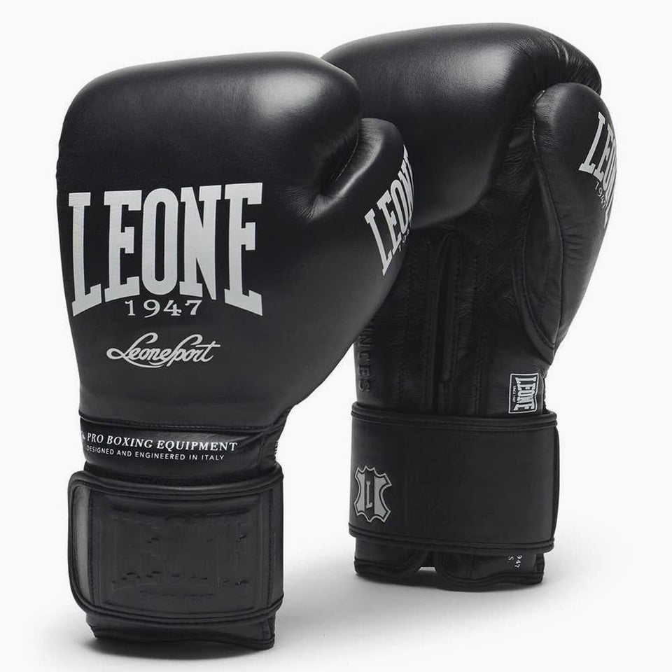 Guantoni Da Boxe Leone Whitegold 10 Oz – Ecopelle Bianca E Oro, Per Allenamento E Sacco