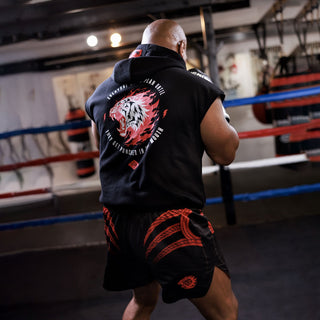 Ärmelloses Sweatshirt Venum x Mike Tyson Tiger mit Kapuze Schwarz 