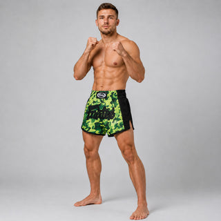 Kick-Thai Shorts Fairtex BS1710 Grünes Tarnmuster