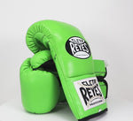 Boxhandschuhe Cleto Reyes Professionelle CB2 Lime Green mit Schnürsenkeln