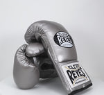 Boxing gloves Cleto Reyes Professional CB2 Silver with laces