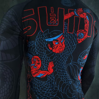 Rashguard Half Sumo Black Mamba Neon langärmlig 