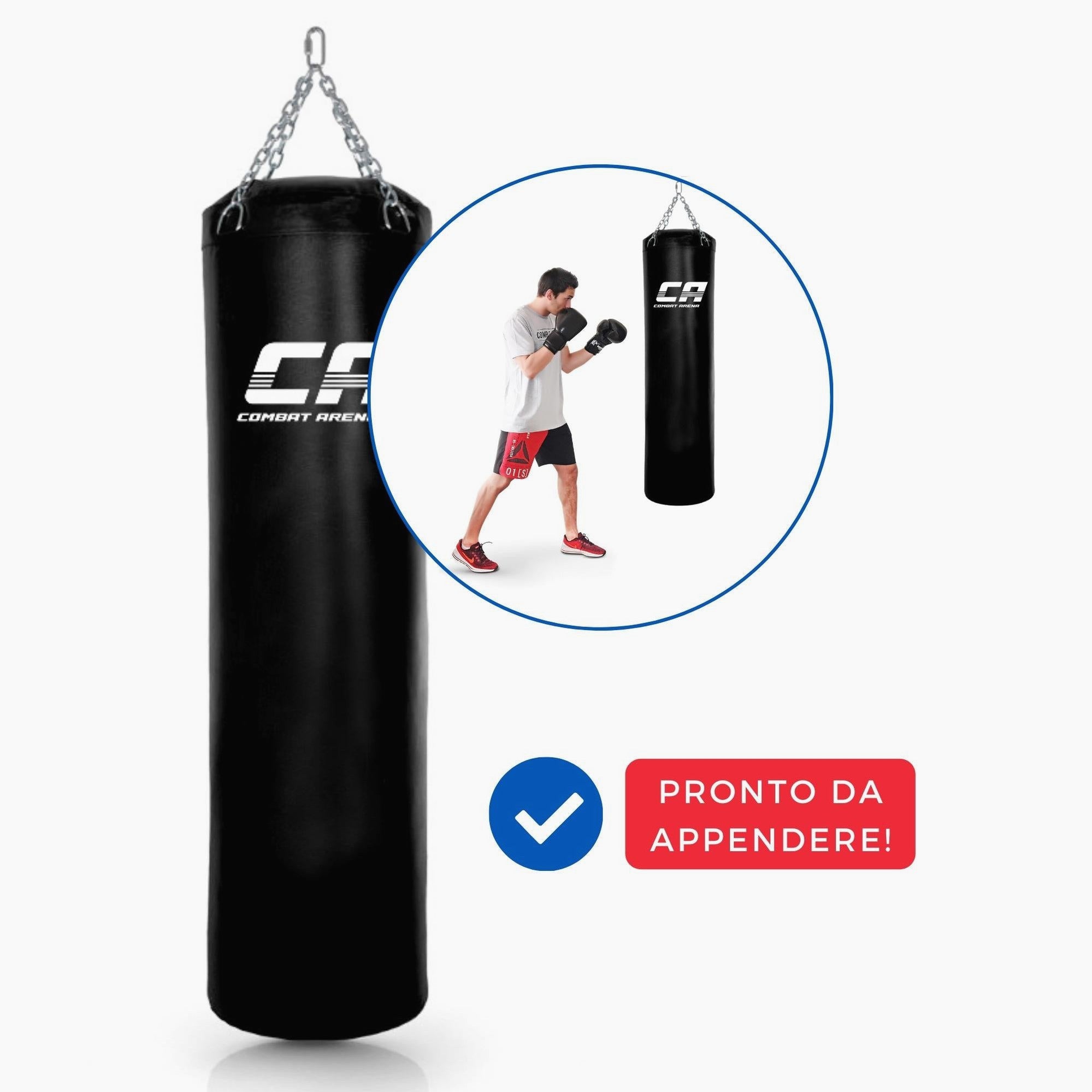 Boxsack Combat Arena Training PRO 50 Kg Schwarz